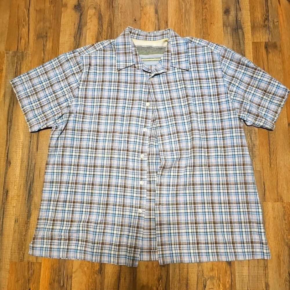 Dockers Short Sleeve Mens Button Up Shirt XL